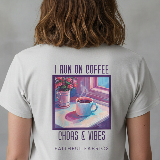 Coffee, Chaos, & Vibes T-Shirt